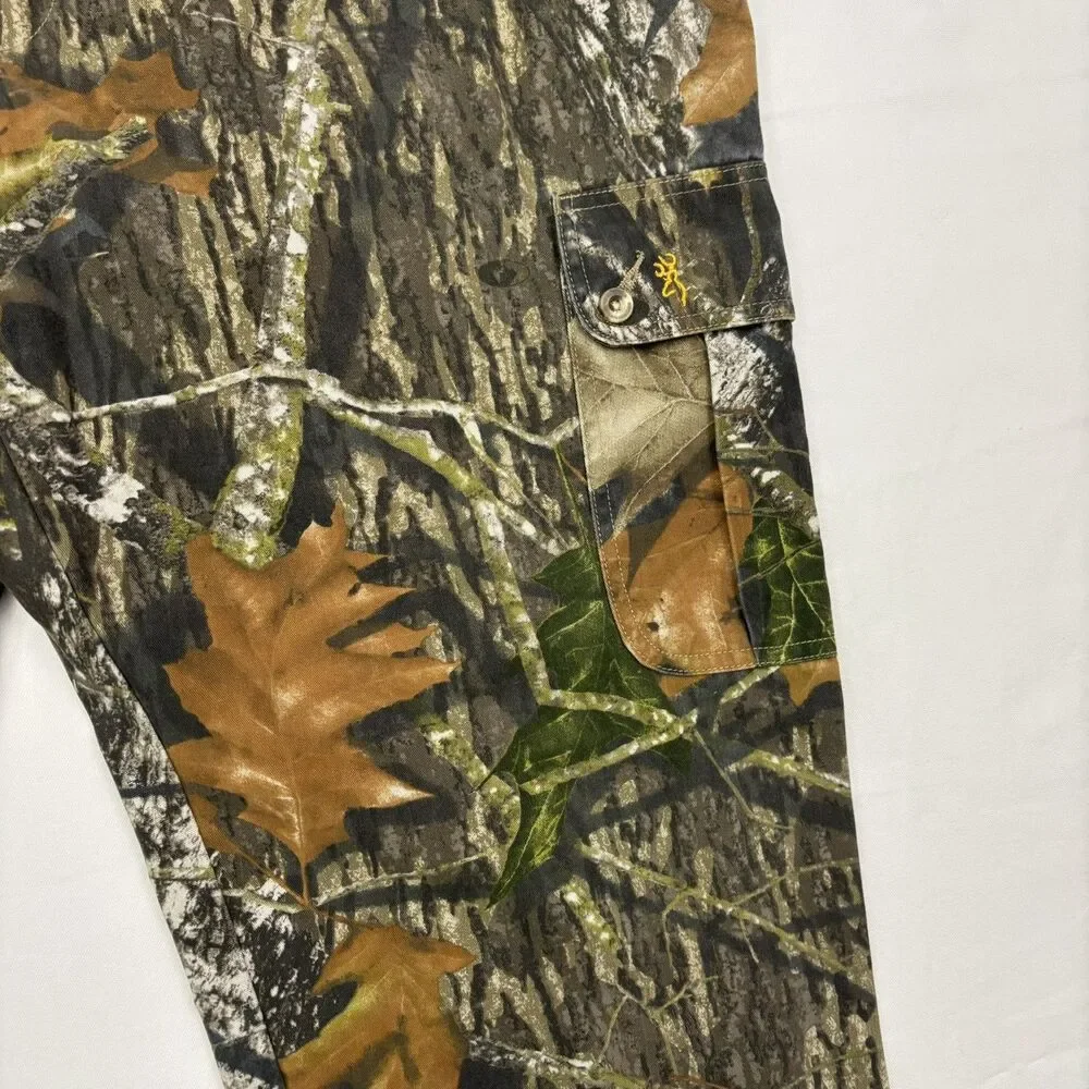 Browning Camouflage Pants Mens 2XL Cargo, Hunting Archery Outdoor Camo Mossy Oak